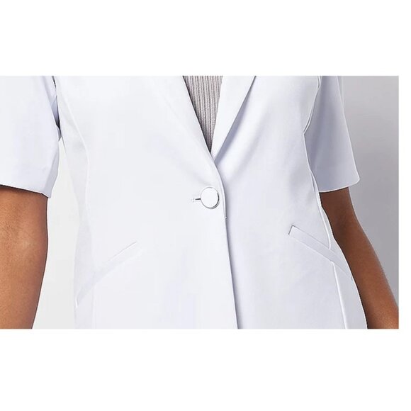 GRAVER Susan Graver LK Fusion Elbow-Sleeve Blazer White 4X A479197 - Picture 2 of 2